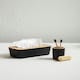image 4 of Interiors by Premier Modern Black Toothbrush Holder, Sustainable Toothbrush Cup With Divider, Holder For Bathroom Accessories