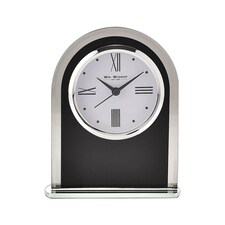 Widdop Gifts Black and Silver Mantel Clock