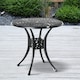 image 2 of Outsunny 78 cm Round Garden Dining Table with Parasol Hole Antique Cast Aluminium Outdoor Table Only, Black