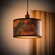 image 2 of ValueLights Daintree Small Dark Jungle Bamboo Drum Lamp Shade Multi
