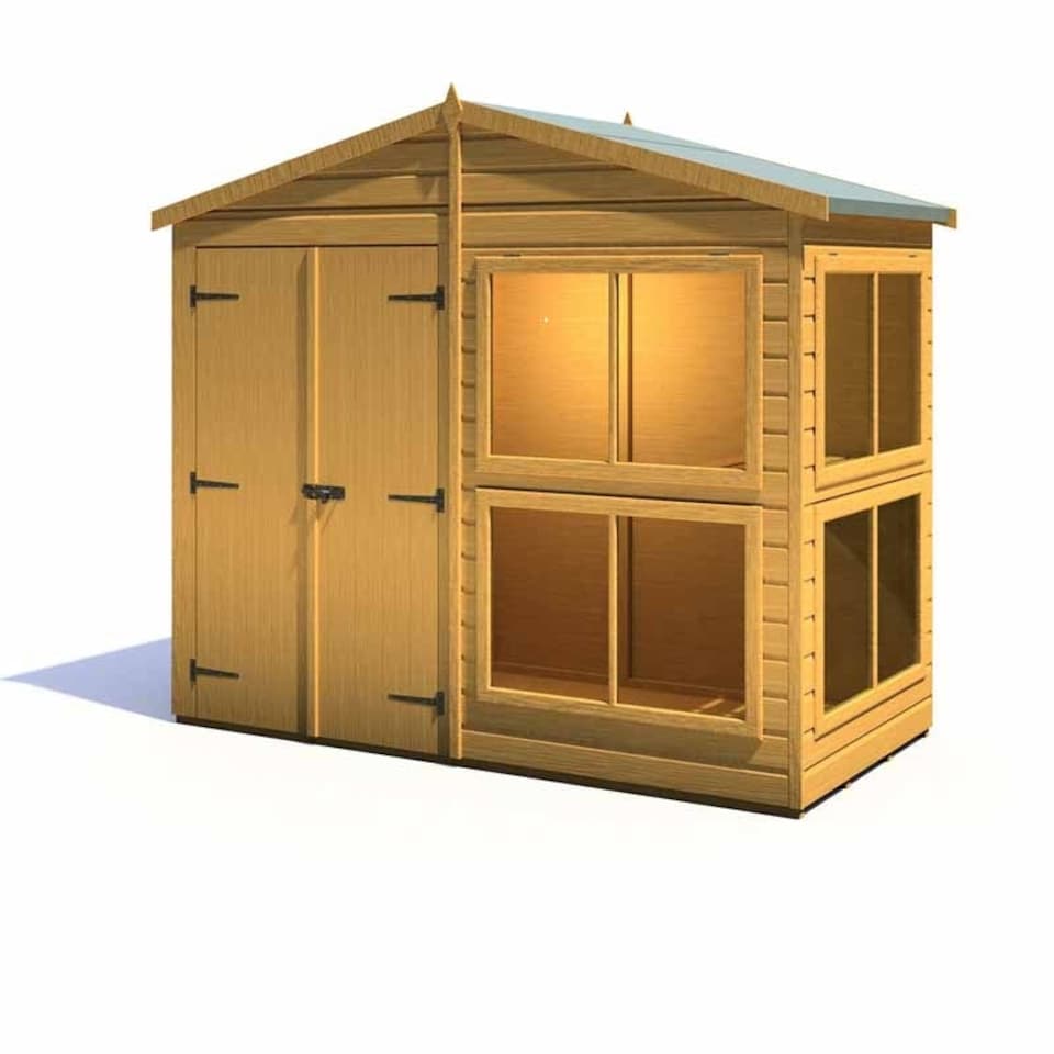 image 1 of Sun Hut 8 x 4 Feet Potting Shed - L122 x W260.1 x H222.5 cm Brown