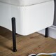 image 6 of Storage Ottoman Seat Velvet Metal Legs Compact Space Saving Home Furniture