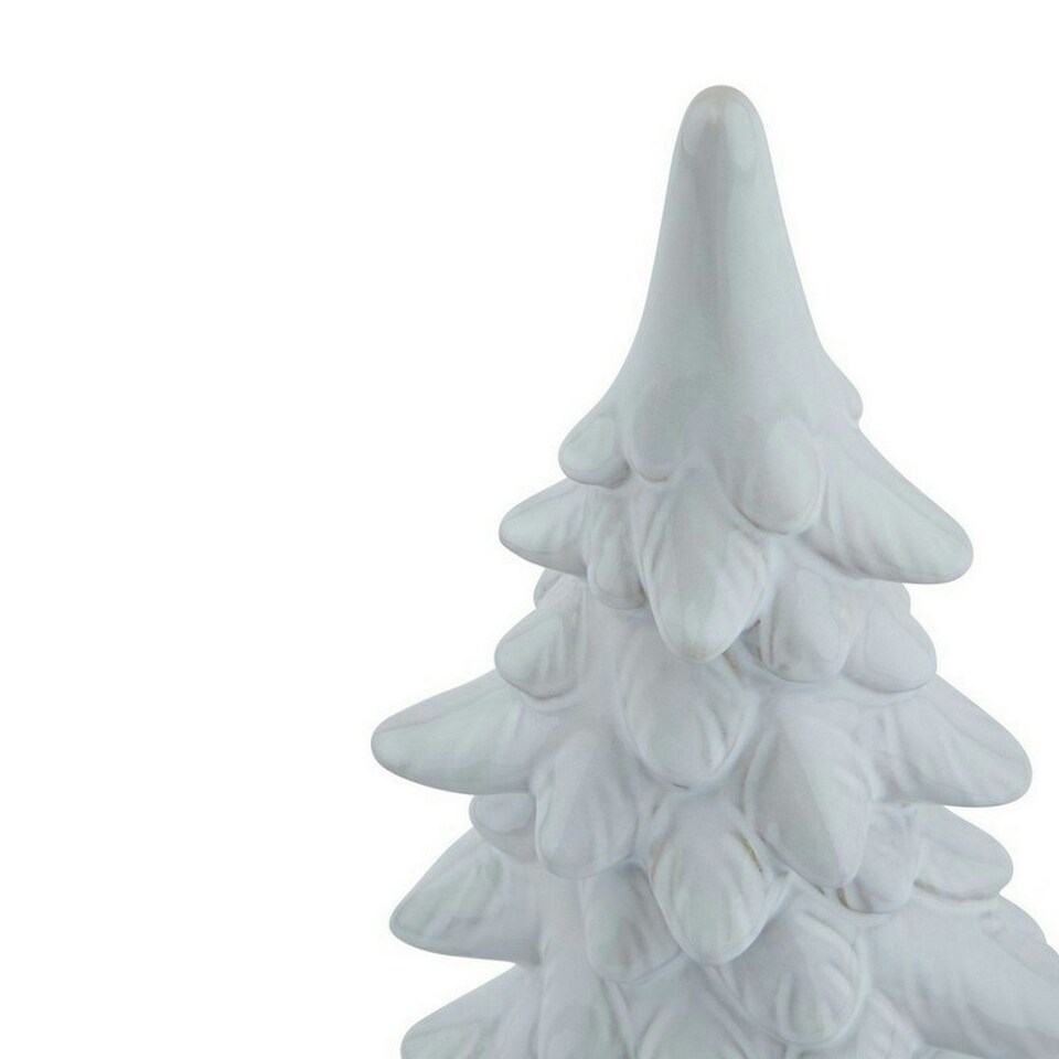 image 1 of Medium Snowy Fir Tree - Resin - L12 x W17 x H29 cm - White