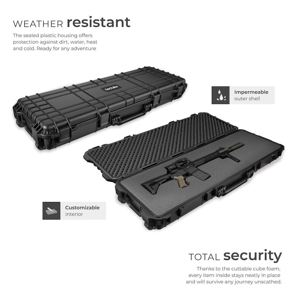 image 1 of Carry Case - waterproof hard shell for drones, cameras, electronics, rifle case | Black | black | 113,50 x 41 x 16 cm | 1