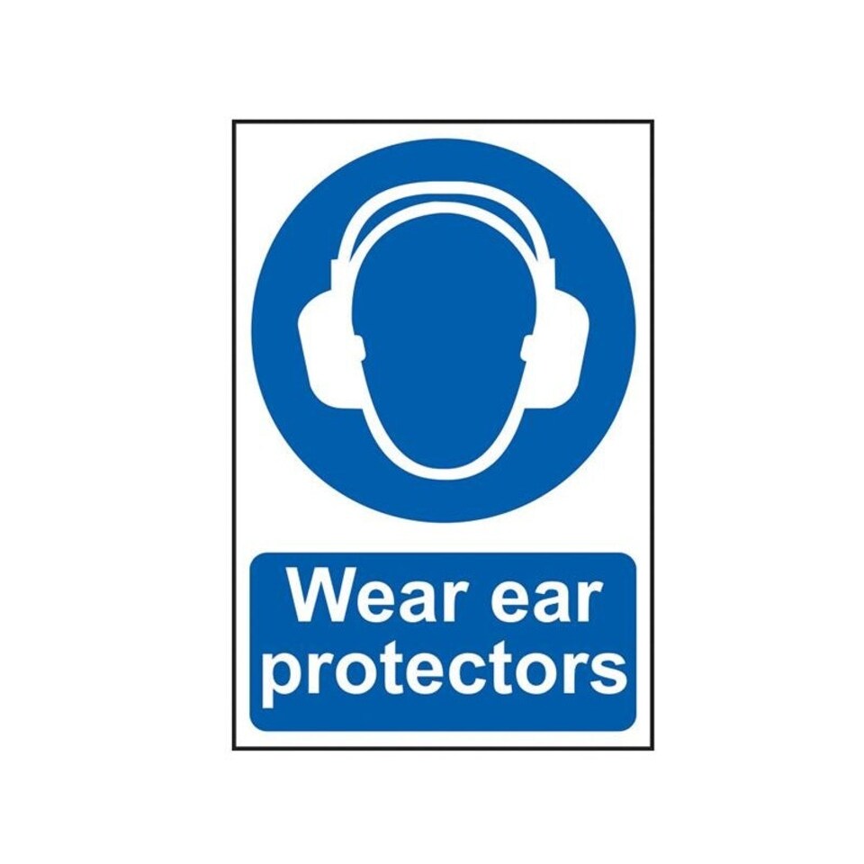 Scan Wear Ear Protectors - Pvc Sign 200 X 300mm - Multi Colour - 200 x 300mm