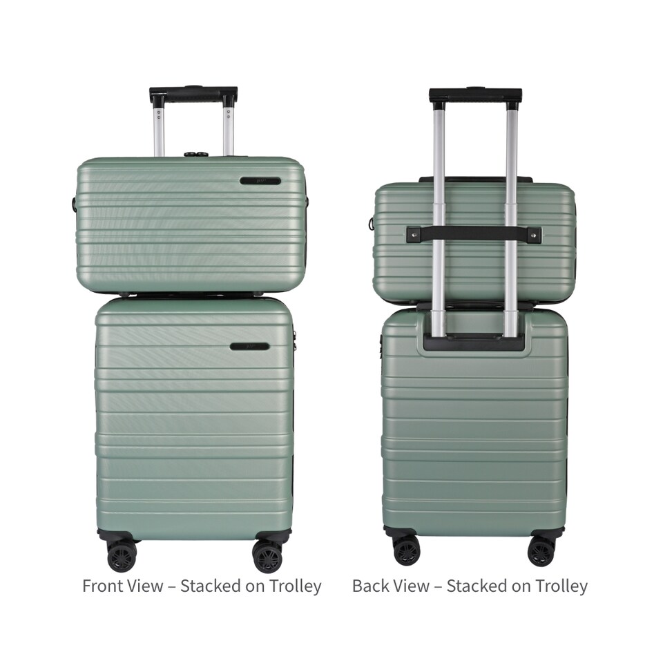 image 1 of ABS Cabin Carry Bag with Strap – Lightweight Underseat Luggage | Green | Mint Green | Cabin Bag