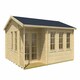 image 2 of Sri Lanka w/o doors + Sri Lanka 44 SGC-Log Cabin, Wooden Garden Room, Timber Summerhouse, Home Office - L600 x W521.8 x H285 cm Brown
