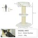 image 4 of PawHut 91cm Scratching Posts Cat Tree Activity Centre for Indoor Cats Cream