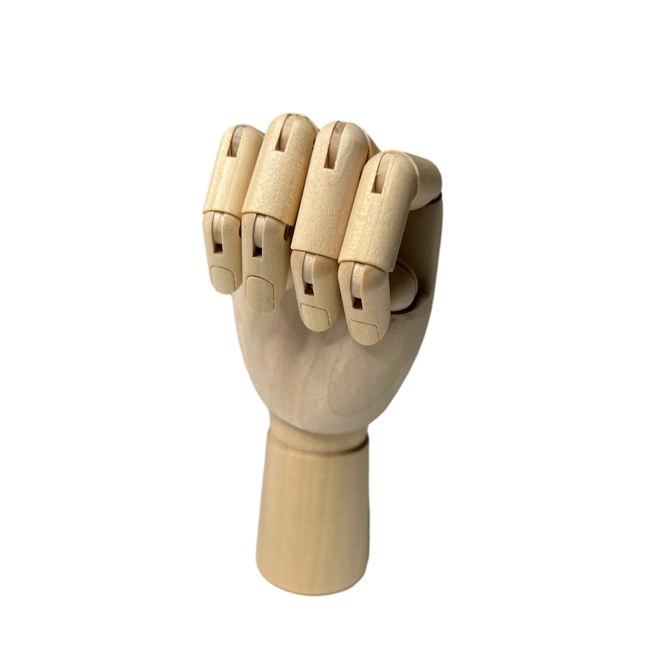 image 1 of Pack of 6 Small Wooden Right Hand Manikin 18cm (7") - Wood Drawing Painting Art