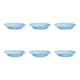 image 1 of Set of 6 Luminarc Square Opal Glass Soup Bowls | Blue | 1