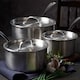 image 5 of Stellar Eclipse 3 Piece Saucepan Set