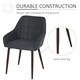 image 5 of HOMCOM 2 Pieces Dining Chair with Sponge Padding Metal Leg Home Office