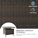 image 9 of COSTWAY Rattan Umbrella Side Table Outdoor Garden Table Brown