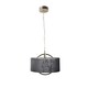 image 2 of Lodato LED Warm White Polished Nickel Pendant Ceiling Light with Grey Velour Shade
