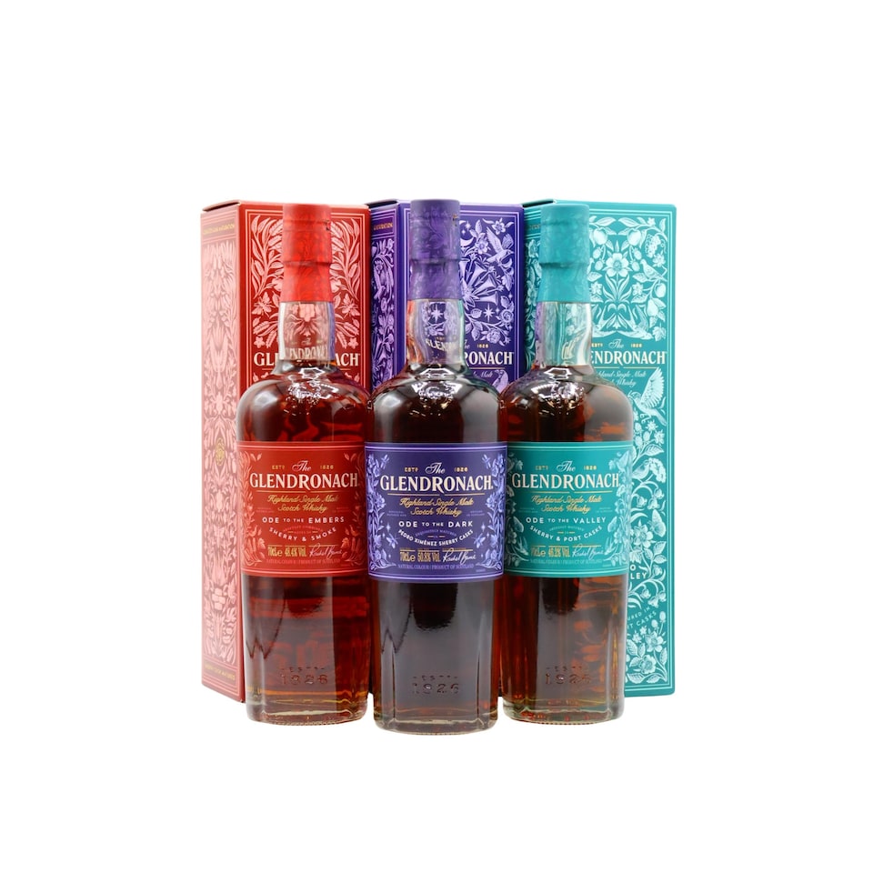 Glendronach - Masters Anthology Collection Single Malt Scotch Whisky (3 x 70cl)
