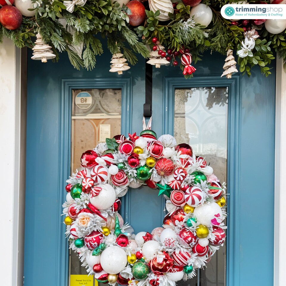 image 1 of Trimming Shop 15 Inch Strong Metal Wreath Door Hangers - Pack of 2