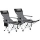 image 6 of Outsunny Set of 2 Reclining Camping Chairs Orange | Orange and Black