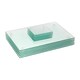 image 1 of Harbour Housewares Clear Glass Tableware - 12pc Placemats & Square Coasters Set - 30 x 20cm Clear