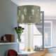 image 8 of Set of 2 Aura - Satin Brass Lamps with Sage Green Fern Silver Shades Bronze | Green