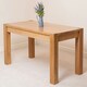 image 2 of Kuba Large Oak Dining Table with 8 Lola Burgundy Leather Chairs Red
