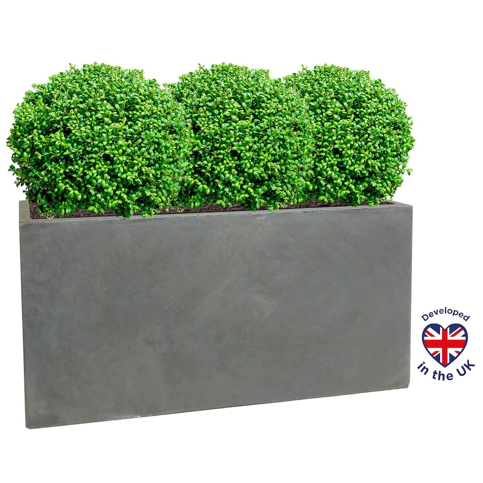 image 1 of Grey Light Concrete Trough Garden Planter H30 L65 W19 cm, 37 ltrs Cap.