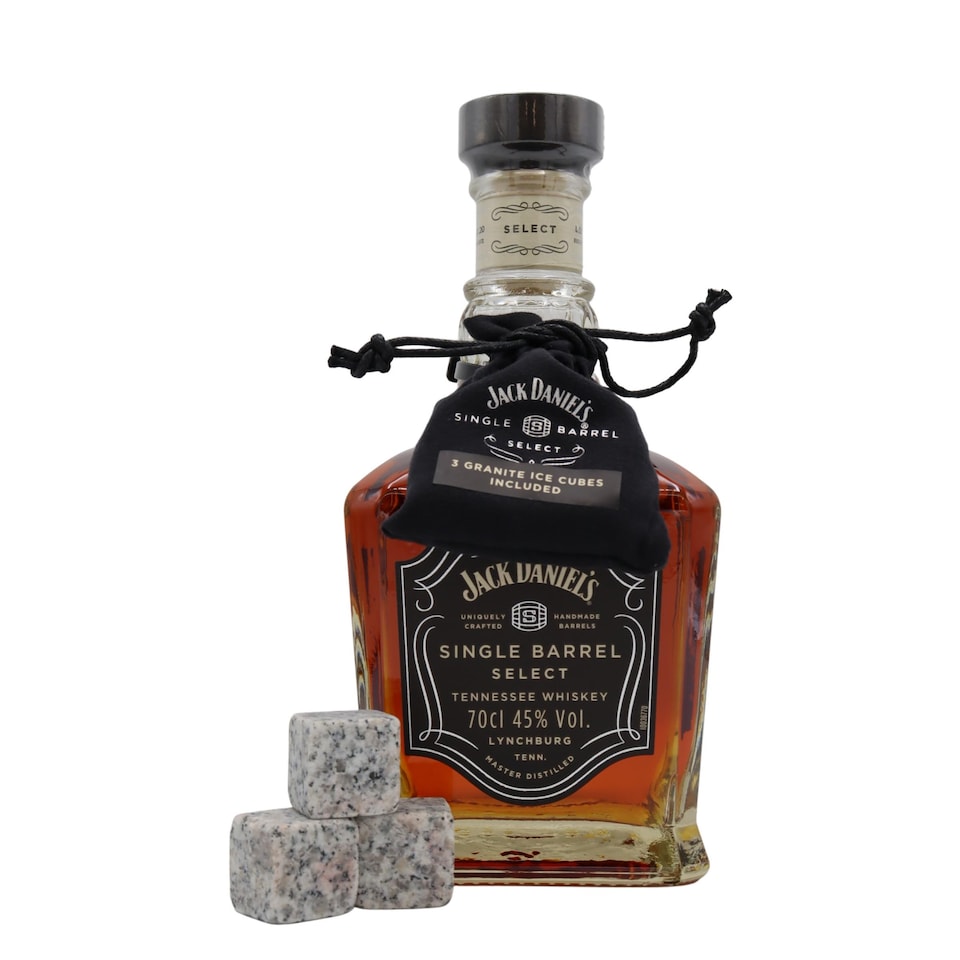 Jack Daniels Single Barrel Select Whiskey Includes Whisky Stones Cufflinks