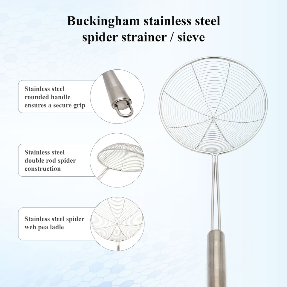 image 1 of Buckingham Spider Strainer Stainless Steel with Cook's Handle