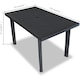image 6 of Plastic Outdoor Rectangle Anthracite Garden Dining Table & Chair Furniture Set