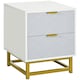 image 1 of HOMCOM Bedside Table, Sofa Side Table W/ 2 Drawers Living Room, Bedroom