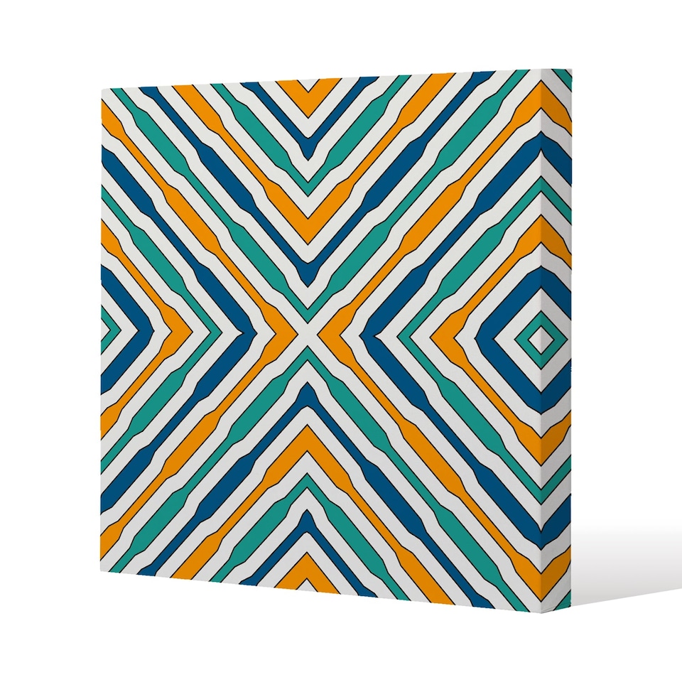 Ethnic geometric figures (Canvas Print) / 46 x 46 x 4cm | Multi