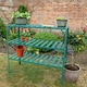image 3 of Lacewing Twinpack Traditional 3 Tier Greenhouse Staging Shelving Bench in Green 126cm