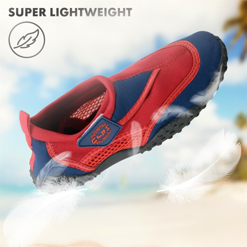 image 1 of GEEZY Unisex Red Neoprene Slip On Aqua Shoes