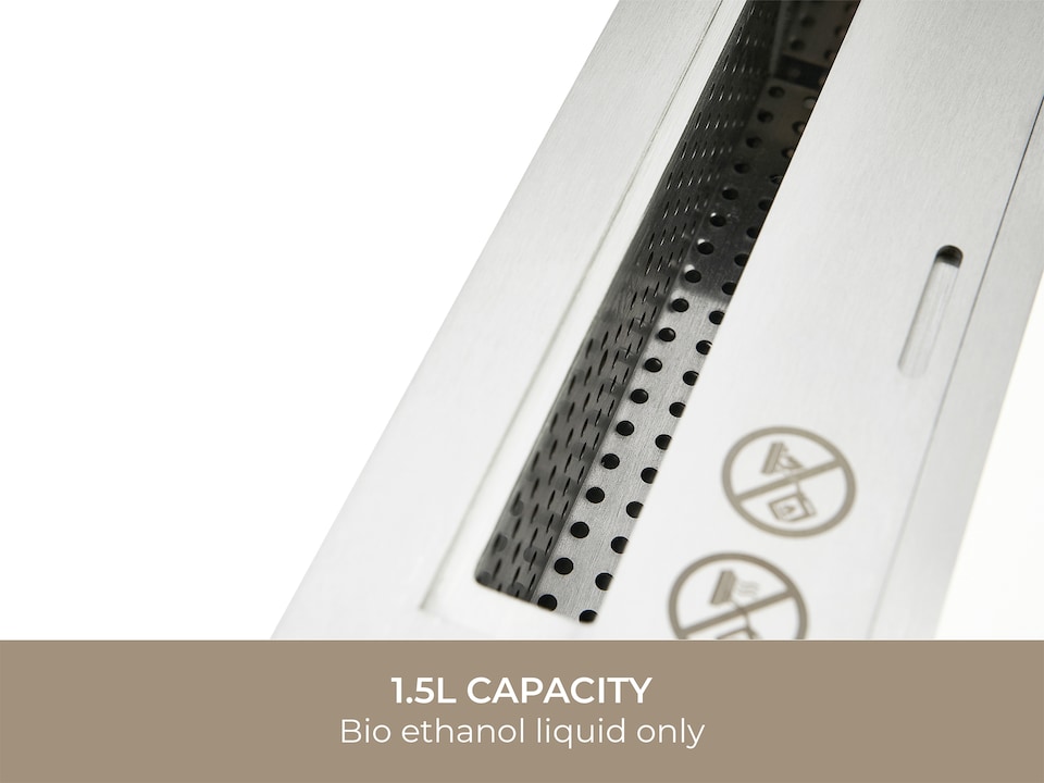 image 1 of Small Bio Ethanol Burner in Stainless Steel, 1.5 Litre Capacity