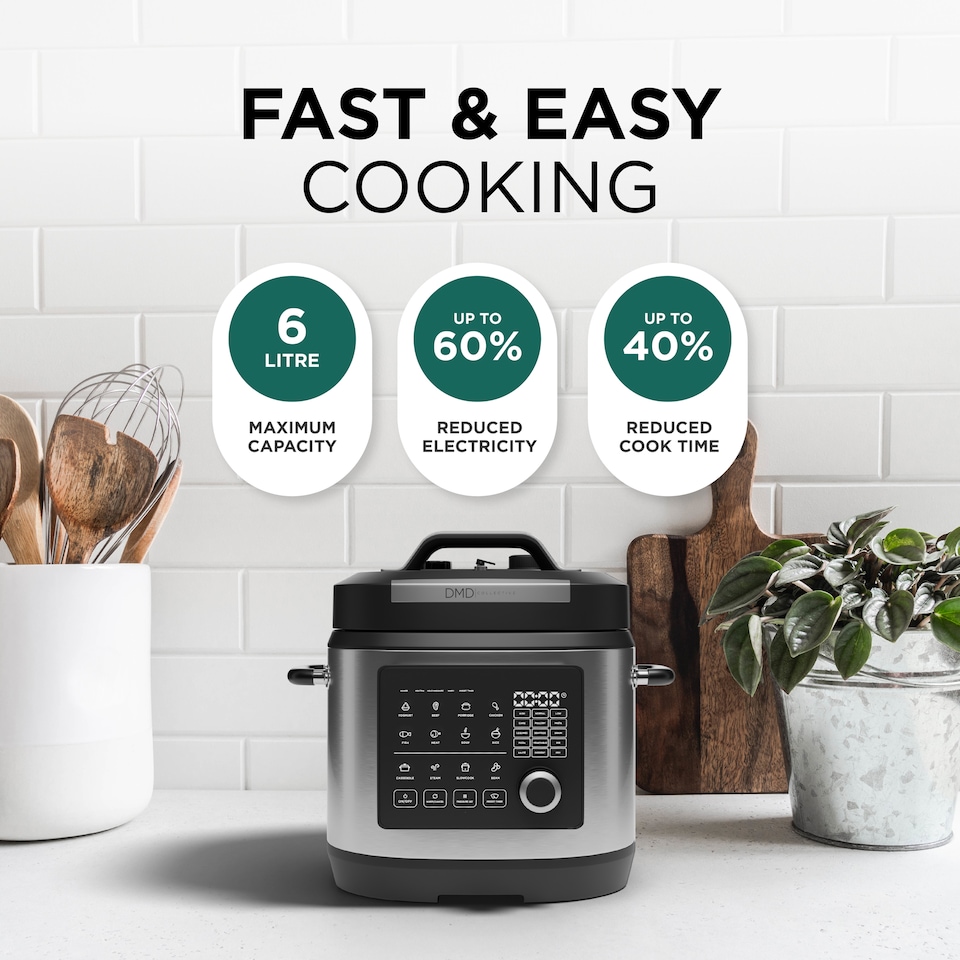 image 1 of DMD 23-in-1 Pressure Cooker 6L with Free Recipe Book