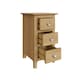 image 3 of Taberno Oak 3 Drawer Bedside Table Nightstand Cabinet Natural Oak