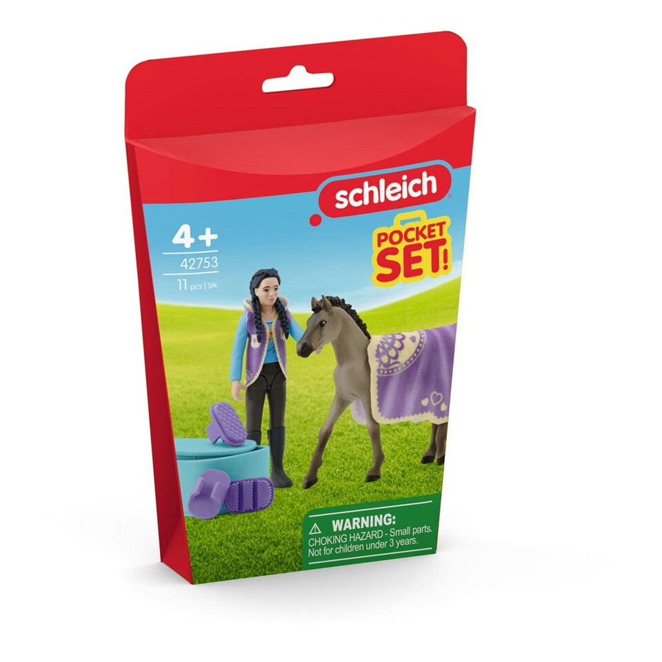 image 1 of SCHLEICH Horse Club Criollo Definitivo Beauty Set with Kim Toy Playset (42753)