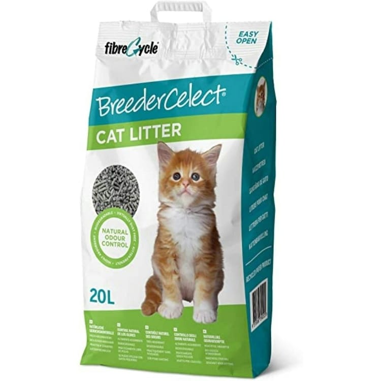 Breeder Celect Absorbent Paper Pellet Cat Kitten Litter - 20 Litre