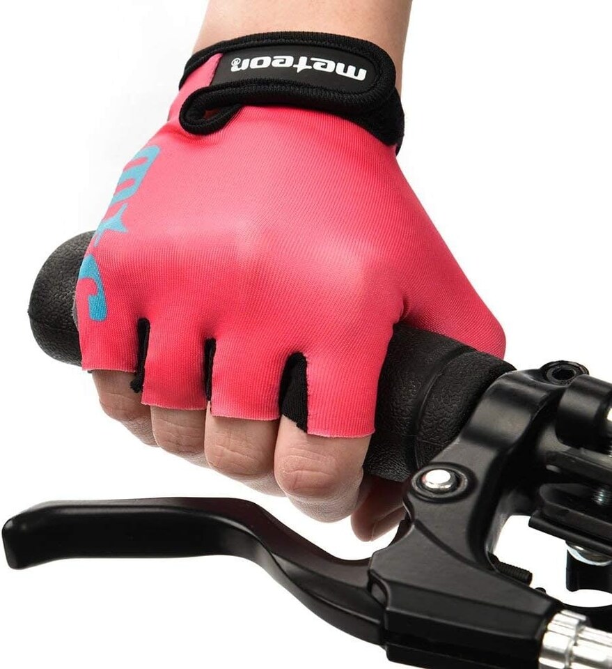 image 1 of Meteor Kids Bike Gloves – Breathable, Non-Slip, Padded for Comfort & Safety | Pink | One Pink | XS