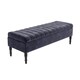 image 4 of Safar 120cm Ottoman Storage Bench - Naples Shoe Bench - Charcoal Lined Upholstery Storage Footstool