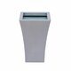 image 2 of Primrose Zinc Galvanised Silver Flared Square Planter Pot 45cm x 30cm