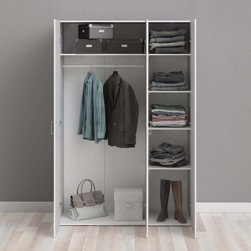image 1 of Space Wardrobe 3 Doors White 1750