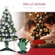 image 6 of HOMCOM 3ft White Light Artificial Christmas Tree w 90 LEDs Star Topper TriBase Full Bodied Seasonal Decoration PreLit Home