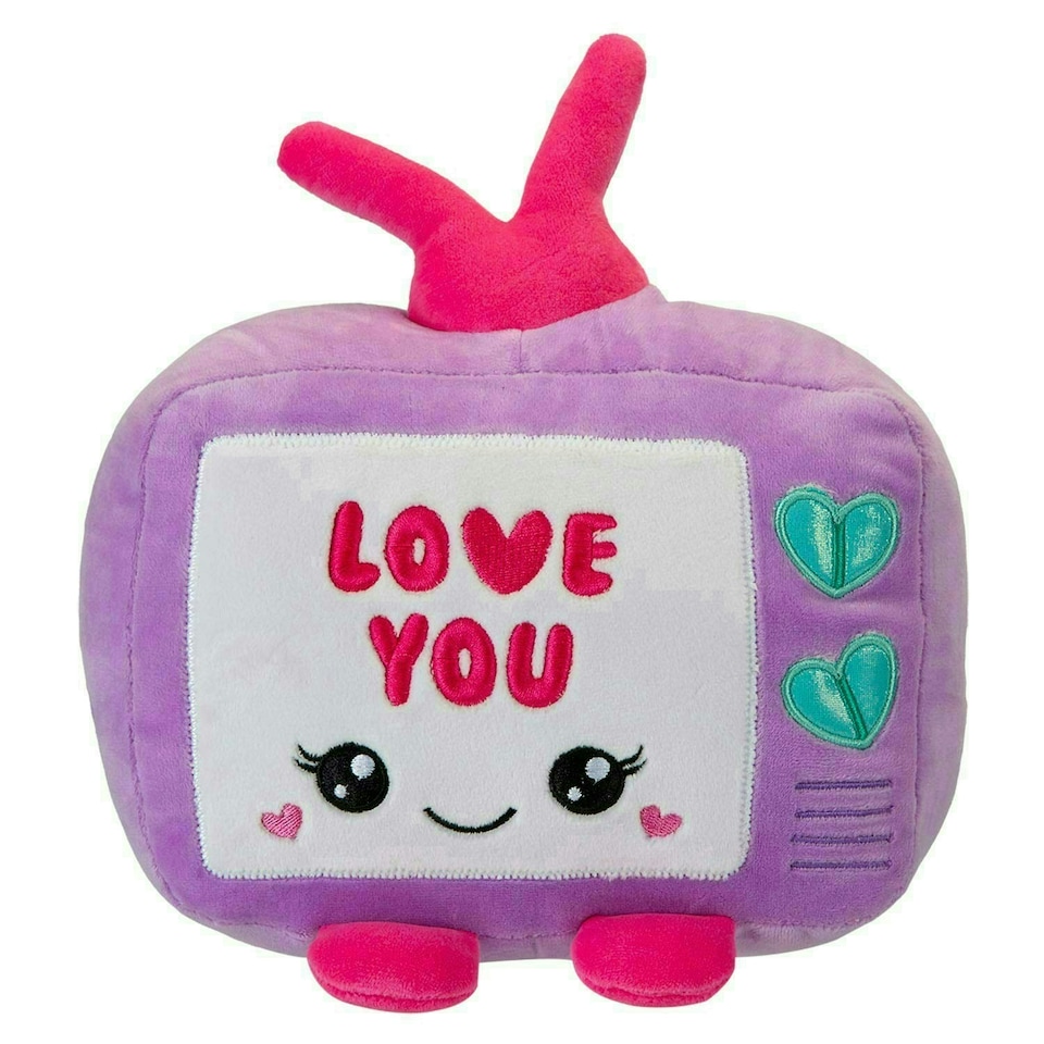 image 1 of TV Soft Toy Cute Plushie Huggable Cuddly Stuffed Toy Gift 20cm Purple