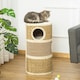 image 9 of PawHut Cat Scratching Barrel Pet Furniture Sisal Plushfor Indoor Cats, Khaki