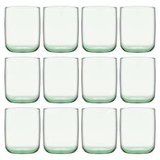 Pasabahce Aware Iconic Recycled Glass Tumblers - 280ml - Green - Pack of 12 Green