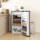 image 9 of HOMCOM Under Counter Fridge, 91L Small Fridge with Chiller Box, Removable Shelf, Reversible Door, Adjustable Legs, Mini Refrigerator,  Silver Tone | Silver