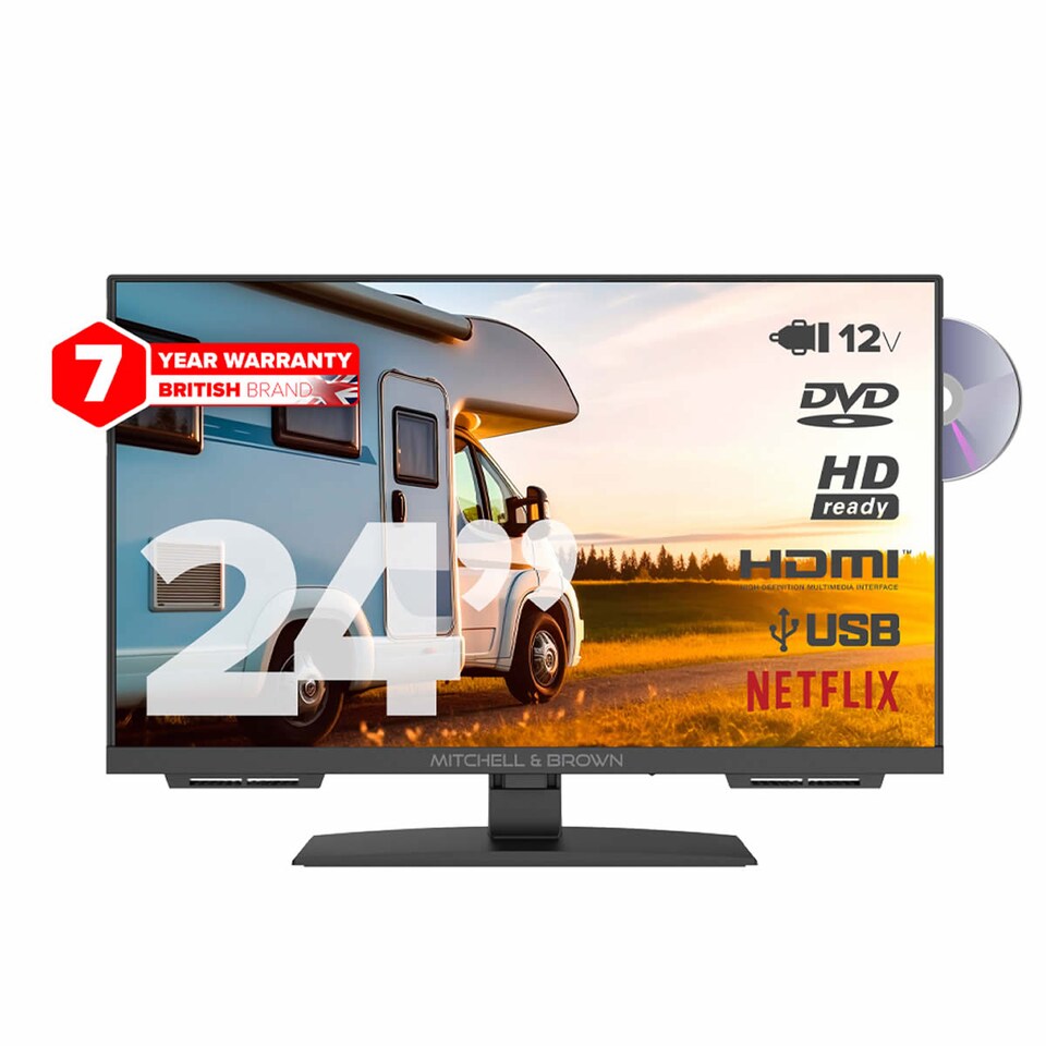 image 1 of Mitchell-and-Brown JB32DVD1811ST 32inch SMART LED HD Ready Freesat 12v Built-in DVD
