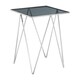 image 2 of Shalimar Square Triangular Side Table Silver