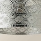 image 5 of ValueLights Moroccan Style Drum Silver Pendant Ceiling Light