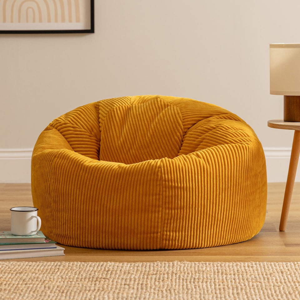 image 1 of Kingston Classic Beanbag Corduroy Yellow Set of 2 | Yellow | Yellow | 2